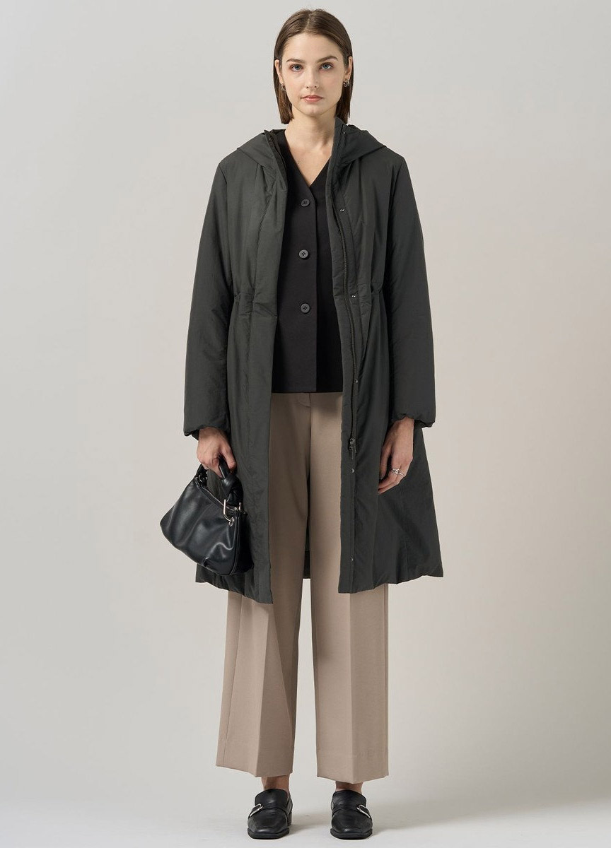 緞光簡約V領長袖襯衫